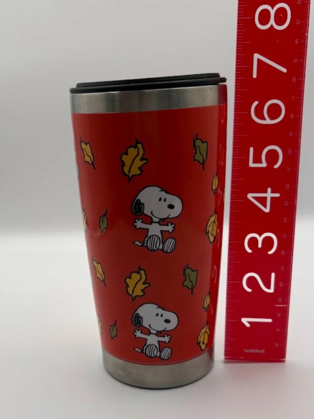 GIBSON PEANUTS SNOOP AUTUMN LEAVES TUMBLER RED